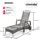 Tectake Sonnenliege 196 x 72 x 57 - 94,5 cm Grau