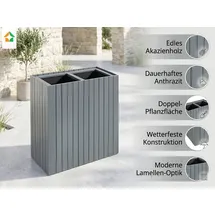 prestige home living outdoor Pflanzkübel 57 x 30 x 64 cm Anthrazit