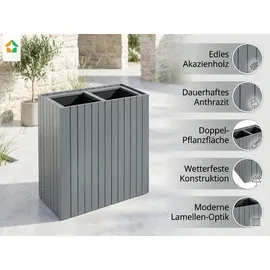 prestige home living outdoor Pflanzkübel 57 x 30 x 64 cm Anthrazit