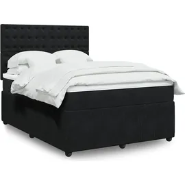 vidaXL Boxspringbett 140 x 200 cm Schwarz