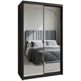 masseno Schwebetürenschrank RIEN 120 x 205 x 60 cm Schwarz