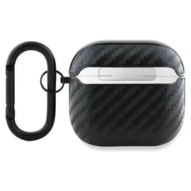 BMW Carbon Double Metal Logo Case AirPods 4 - Schwarz