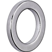 Maul Magnet (Ø x H) 12mm x 1.5mm Ring Silber 10 Stück)