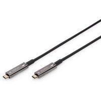 Digitus USB-C®-Displaykabel USB 3.2 Gen2 (USB 3.1 Gen2) USB-C®, USB-C® Stecker 15m Schwarz Flexib