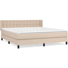 vidaXL Boxspringbett Matratze Cappuccino-Braun 180x200 cm Kunstleder