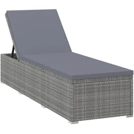 vidaXL Sonnenliege 200 x 63 x 76 cm Grau
