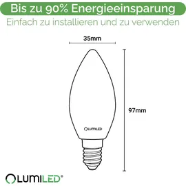 Lumiled LED-Lampe B35 E14 7 W 3000K warmweiß 6 St.