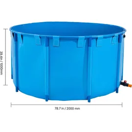 Vevor Fischteich 3100L blau