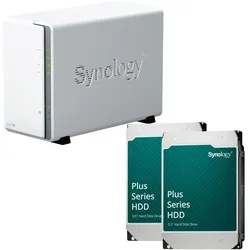 Synology DiskStation DS223J 2 Einschübe NAS-Server Leergehäuse + 16 TB Synology Plus (2x 8TB)