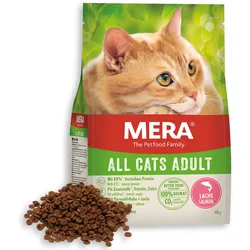 mera Cats Adult Lachs Trockenfutter für Katzen | Für deine gesunde und glückliche Katze | Katzenfutter | Ohne Getreide 0.4 kg