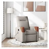 vidaXL Massagesessel Taupe Stoff