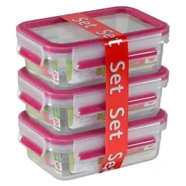 Emsa Frischhaltedose rechteckig pink 0,55 l 3-teilig
