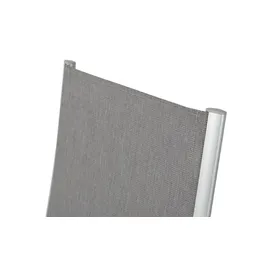 Möbel Kraft Solitaire Gartenklappsessel 58,5 x 67 x 109 cm grau/silber klappbar