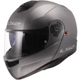 LS2 Strobe II Solid Klapphelm, silber, Größe 3XL für Männer