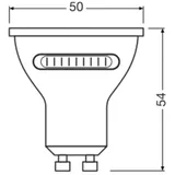 Osram LED-Strahlerform GU10/4,2 Watt/Energie E Glas