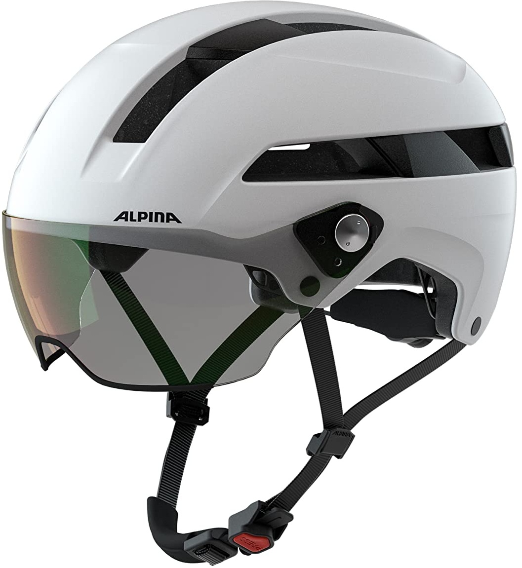 Alpina Unisex-Erwachsene SOHO Visor V Fahrradhelm, White matt, 52-56
