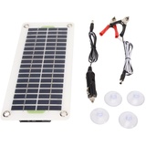 Focket Solarpanel-Autobatterie-Ladegerät mit 2 USB-Ausgängen, 30W 12V 24V tragbares wasserdichtes Solarpanel-Kit mit Zigarettenanzünder-Stecker & Batterieclip für Auto, Yachten