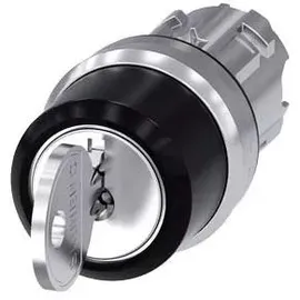 Siemens 3SU1050-4BL11-0AA0 Schlüsselschalter Metall, Hochglanz Schwarz