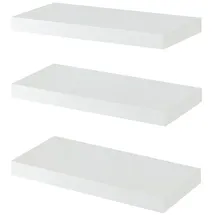 [en.casa] Wandregal Stranda 3er Set 40x17x4 cm Weiß