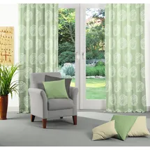 Wirth Vorhang WIRTH "Kingston" Gr. 1, grün, B:135cm H:145cm, Jacquard, Polyacryl, Polyester, Gardinen