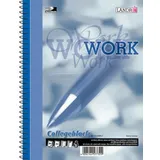 Hamelin Landre Collegeblock Work, A5, liniert 80 Blatt Rand links, 70g/qm, holzfrei, 6fach gelocht, Microperforiert