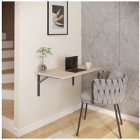 AKKE Klapptisch, Wandklapptisch Wandtisch Küchentisch Schreibtisch Hängetisch 2mm PVC 60 cm x 80 cm