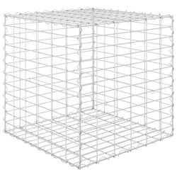 vidaXL Würfel-Gabionen-Hochbeet Stahldraht 60x60x60 cm