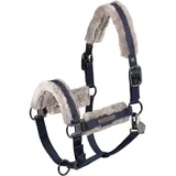 Eskadron Halfter Double Pin Girth Fauxfur Platinum 2024 Atlantic Blue Warmblut Extra