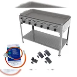 ChattenGlut Gasbräter 6-flammig 27kW Standgerät Stahlpfanne mit DGUV