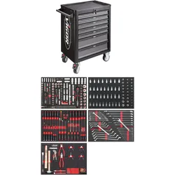 VIGOR Werkstattwagen Series L, mit Sortiment, V4560, Anzahl Werkzeuge: 344