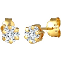 DIAMORE Ohrringe Damen Ohrstecker Blume Diamant (0.30 ct.) 585 Gelbgold