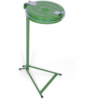 Müllsackständer, Standgestell, für Volumen 120 l, grün, Stahldeckel.