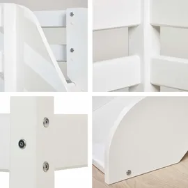 Hoppekids Hochbett ECO Dream 70 x 160 cm Kiefer massiv weiß