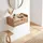FineBuy Hängeregal 45 x 30 cm Braun