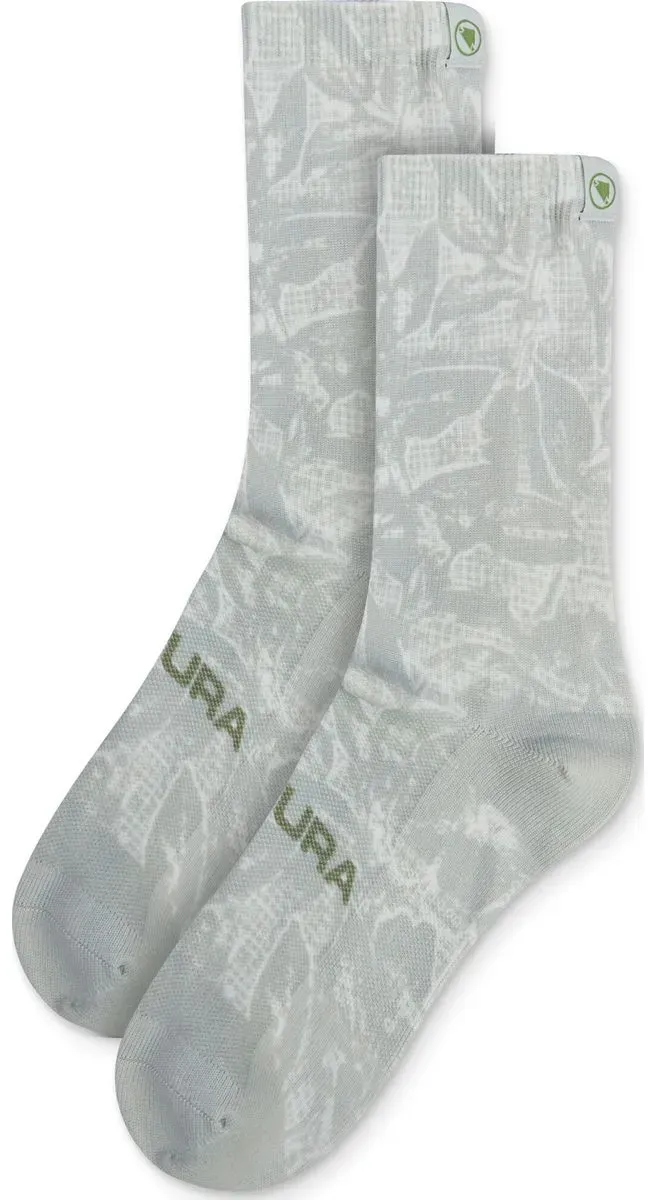 Endura Grid Floral Ltd Print Sock mains grey S-M
