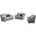 Cotta Couch Baumwolle, 3-2-1 Garnitur 2-Sitzer + 2,5-Sitzer Beige