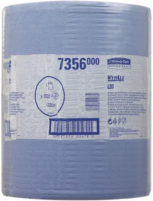 KC Wischtuch Wypall L20 blau, 2-lagig, reißfest, 1000 Abrisse, 35,5x38cm