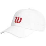 Wilson Active Perforierte Kappe Mütze, Helles Weiß/Infrarot, S/M