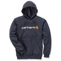 CARHARTT Signature Logo Midweight Hoodie, grau-weiss, Größe XS