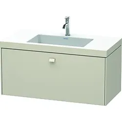 Duravit Brioso c-bonded Waschtisch mit Unterbau BR4602O9191, 100x48cm, Taupe, 1 Hahnloch