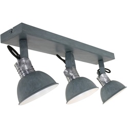LED Decken Lampe Wohn Zimmer Beleuchtung grau weiß Leuchte bewegliche Strahler Steinhauer 2134GR
