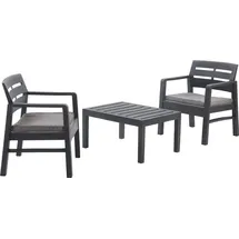 Dmora Outdoor-Lounge-Set 3-tlg. Anthrazit
