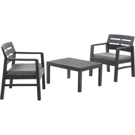 Dmora Outdoor-Lounge-Set 3-tlg. Anthrazit