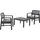 Dmora Outdoor-Lounge-Set 3-tlg. Anthrazit