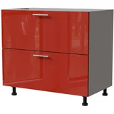 Feldmann-Küchen Schubladenschrank Brerra 90 x 50 x 82 cm Grau