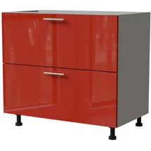 Feldmann-Küchen Schubladenschrank Brerra 90 x 50 x 82 cm Grau