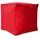 Green Bean Sitzsack-Hocker 40x40x40cm mit EPS-Perlen Füllung - Fußhocker Fußkissen Sitz-Pouf für Sitzsäcke - Bodenkissen für Kinder und Erwachsene - Fußablage Sitzkissen Sitzhocker Rot