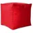 Green Bean Sitzsack-Hocker 40x40x40cm mit EPS-Perlen Füllung - Fußhocker Fußkissen Sitz-Pouf für Sitzsäcke - Bodenkissen für Kinder und Erwachsene - Fußablage Sitzkissen Sitzhocker Rot