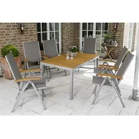 Merxx Garten-Essgruppe »Naxos«, 6 Sitzplätze, Aluminium - grau