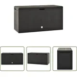 The Living Store Gartenbox Anthrazit 114x47x60 cm - Gartenbox - Außenaufbewahrung - Stauraum - Gartendekoration - Polypropylene Box